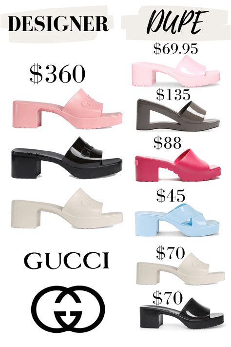 rubber gucci sandals dupe|gucci horsebit loafer dupe.